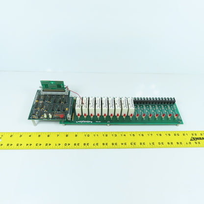 Opto 22 PB16H 16-Channel Relay Board W/ (9) IDC5D Solid State & B5 Board