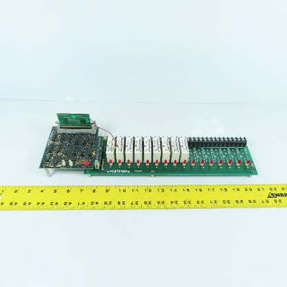 Opto 22 PB16H 16-Channel Relay Board W/ (9) IDC5D Solid State & B5 Board