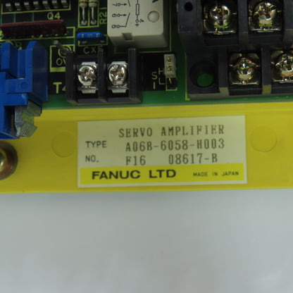 Fanuc A06B-6058-H003 Servo Amplifier Module W/ A20B-1003-0030/04A (Clean)