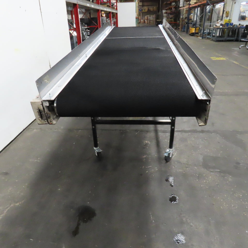 LaRos 30" Wide x 110" Adjustable Incline Discharge Conveyor No Drive