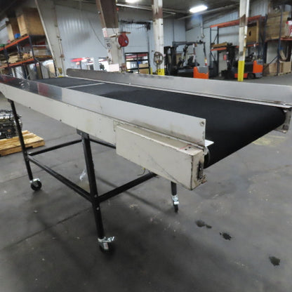 LaRos 30" Wide x 110" Adjustable Incline Discharge Conveyor No Drive