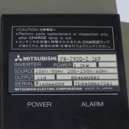 Mitsubishi FR-Z920-2.2KP 2.2KW Inverter AC Drive 200-230V
