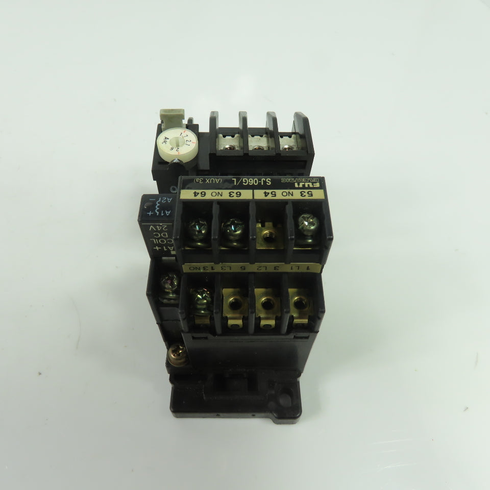 Fuji SJ-06G/L Magnetic Contactor 2.2KW 15A 24VDC Coil W/ TR-0 Overload Relay