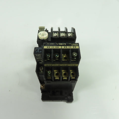 Fuji SJ-06G/L Magnetic Contactor 2.2KW 15A 24VDC Coil W/ TR-0 Overload Relay