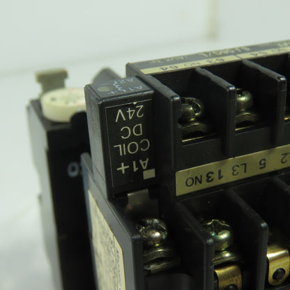 Fuji SJ-06G/L Magnetic Contactor 2.2KW 15A 24VDC Coil W/ TR-0 Overload Relay