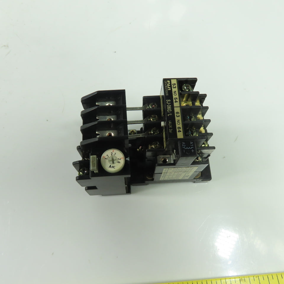 Fuji SJ-06G/L Magnetic Contactor 2.2KW 15A 24VDC Coil W/ TR-0 Overload Relay
