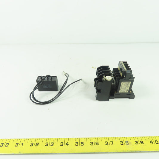 Fuji SJ-06G/L Magnetic Contactor 2.2KW 15A 24VDC Coil W/ TR-0 Overload Relay