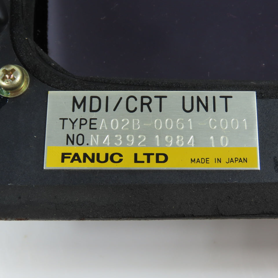 Fanuc A02B-1600-C001 Operator Interface Display MDI/CRT Unit W/ A16B-1600-0040
