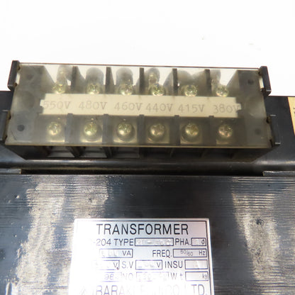 Ibaraki Fujico HT-500 550V Pri 200V Sec 500VA Transformer 1Ph 50/60Hz