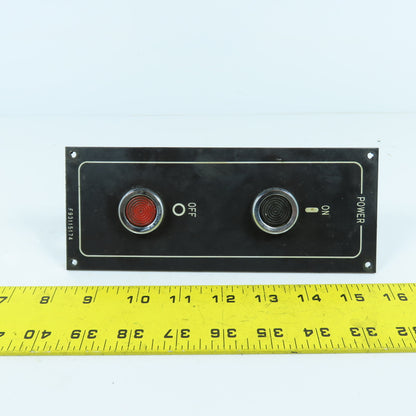 Miyano JNC 45 F93115174 CNC Lathe Power On & Off Control Switch Panel