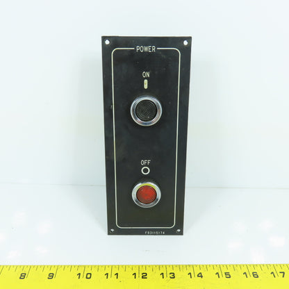 Miyano JNC 45 F93115174 CNC Lathe Power On & Off Control Switch Panel