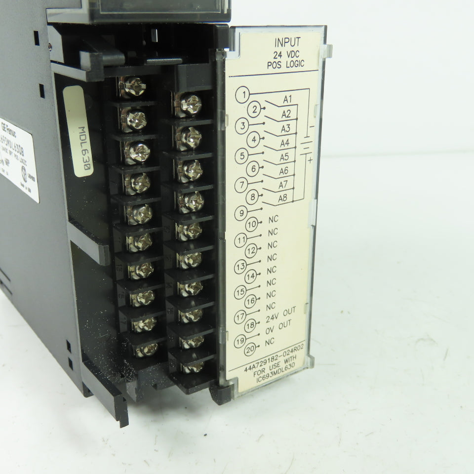 GE Fanuc IC693MDL630B 8Pt Input Module 24VDC