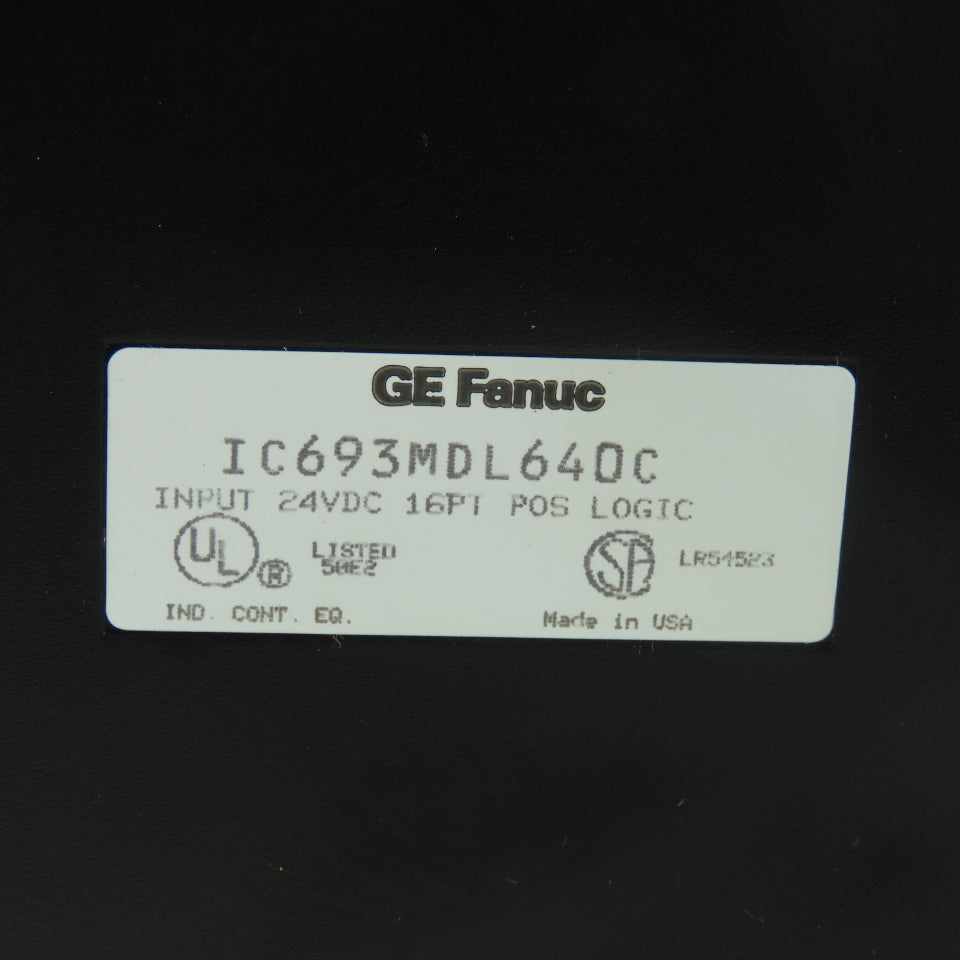 GE Fanuc IC693MDL640C 16Pt Input Module POS Logic 24VDC