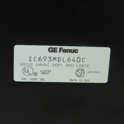 GE Fanuc IC693MDL640C 16Pt Input Module POS Logic 24VDC