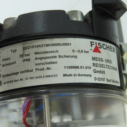 Fischer DS2100A21BK0000U0501 Differential Pressure Measuring & Switching Device