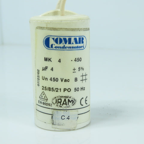 Comar MK4-450 25/28/21 PO uF 4 +5% Capacitor 450VAC 50HZ