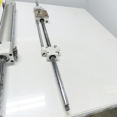 Chain Assist Pneumatic Double Rod Cylinder Linear Actuator Assembly 16" Stroke