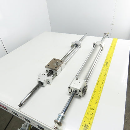 Chain Assist Pneumatic Double Rod Cylinder Linear Actuator Assembly 16" Stroke