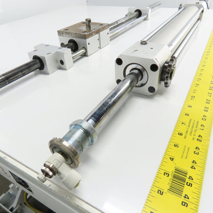 Chain Assist Pneumatic Double Rod Cylinder Linear Actuator Assembly 16" Stroke