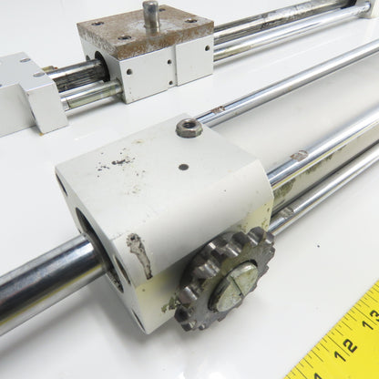 Chain Assist Pneumatic Double Rod Cylinder Linear Actuator Assembly 16" Stroke