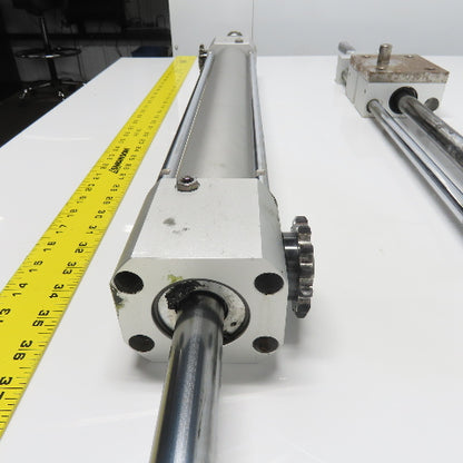 Chain Assist Pneumatic Double Rod Cylinder Linear Actuator Assembly 16" Stroke