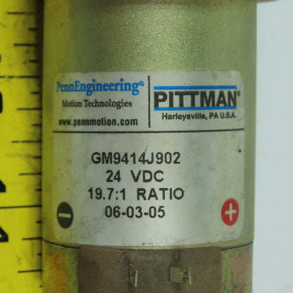 Pittman GM9414J902 19.7:1 Ratio Inline Gear Motor 24VDC 1/4" Shaft