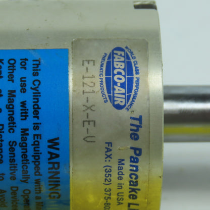 Fabco-Air E-121-X-E-V Pancake Double Acting Air Cylinder 1-1/8" Bore 1" Stroke