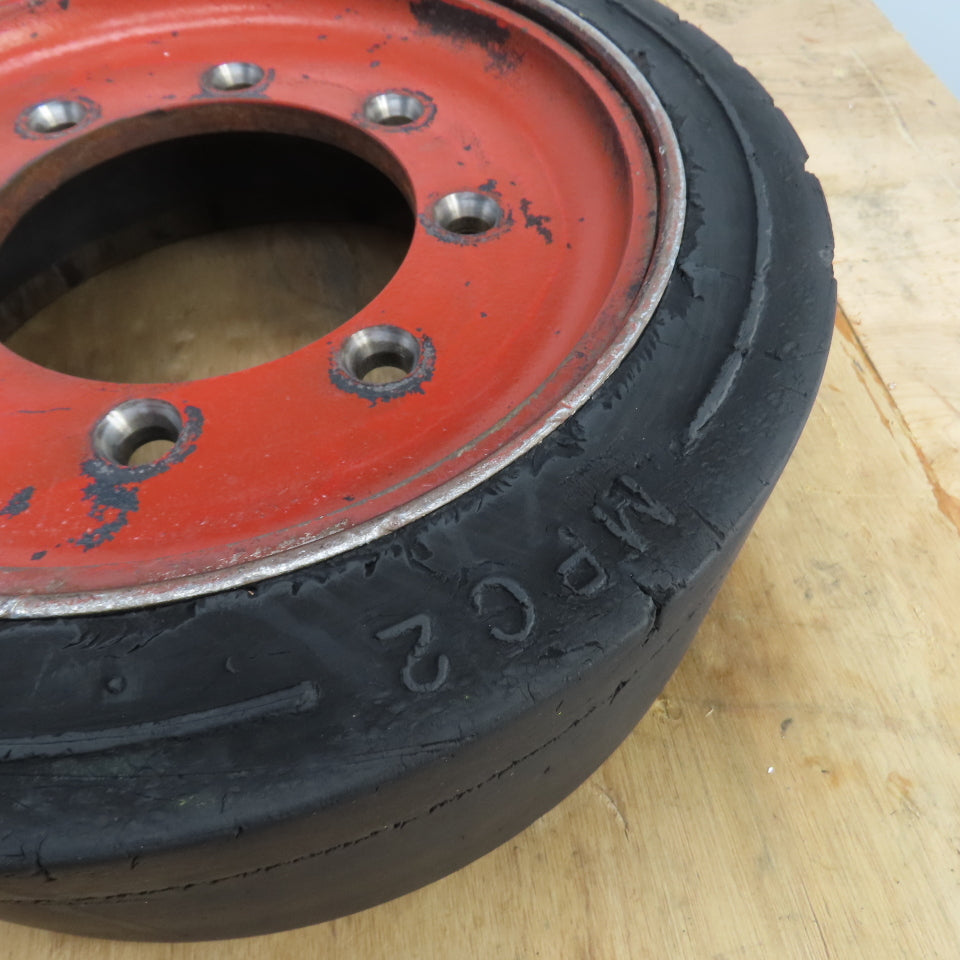 MITL MPC2 4330091H40 8-Lug Solid Forklift Tire & Rim 21 x 7 x 15 From Nissan MGU