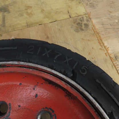 MITL MPC2 4330091H40 8-Lug Solid Forklift Tire & Rim 21 x 7 x 15 From Nissan MGU