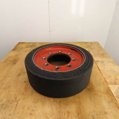 MITL MPC2 4330091H40 8-Lug Solid Forklift Tire & Rim 21 x 7 x 15 From Nissan MGU