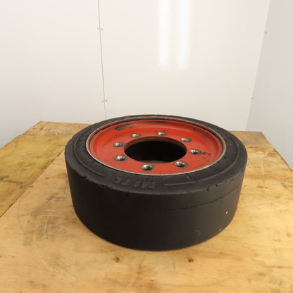 MITL MPC2 4330091H40 8-Lug Solid Forklift Tire & Rim 21 x 7 x 15 From Nissan MGU