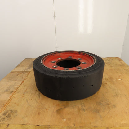 MITL MPC2 4330091H40 8-Lug Solid Forklift Tire & Rim 21 x 7 x 15 From Nissan MGU