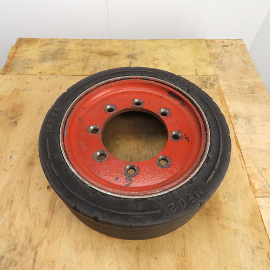 MITL MPC2 4330091H40 8-Lug Solid Forklift Tire & Rim 21 x 7 x 15 From Nissan MGU