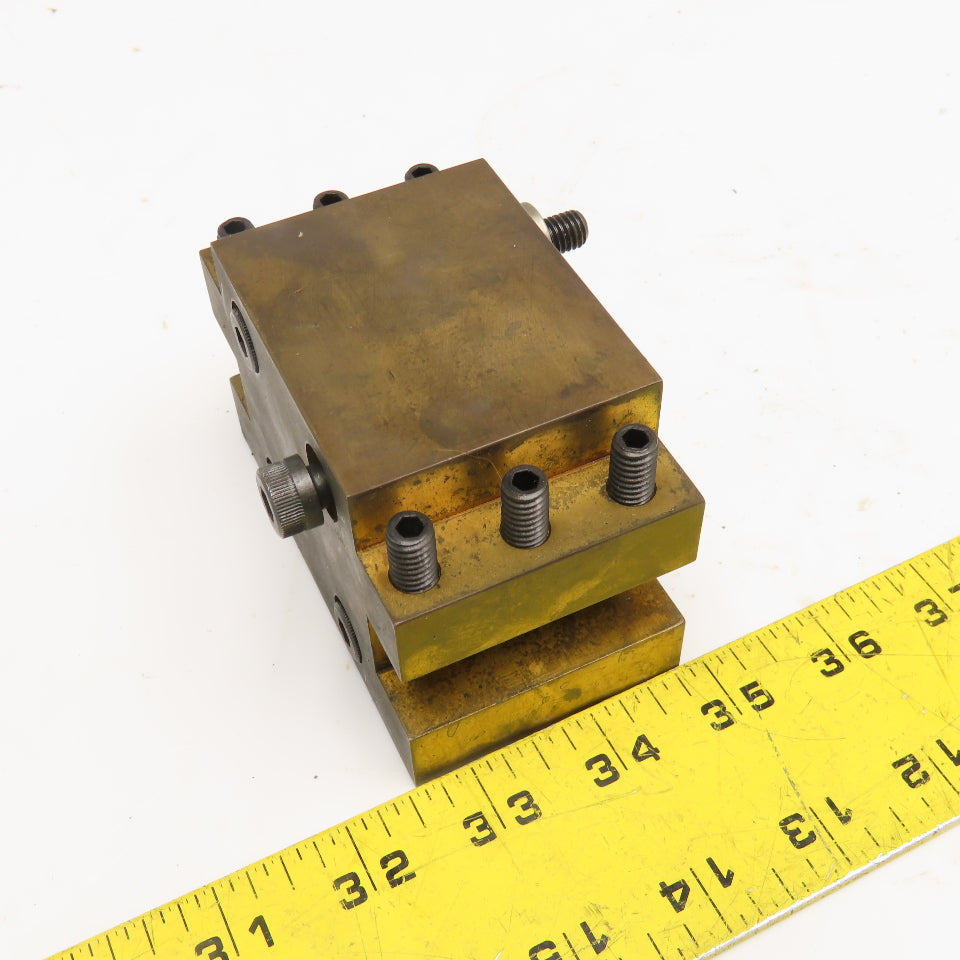 Tsugami NP32 Swiss Style Lathe Double Boring Bar 3/4" Tool Holder Solid Brass