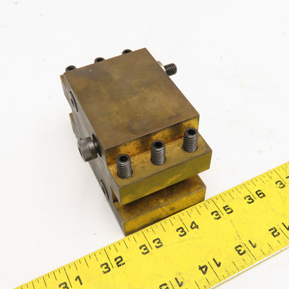 Tsugami NP32 Swiss Style Lathe Double Boring Bar 3/4" Tool Holder Solid Brass