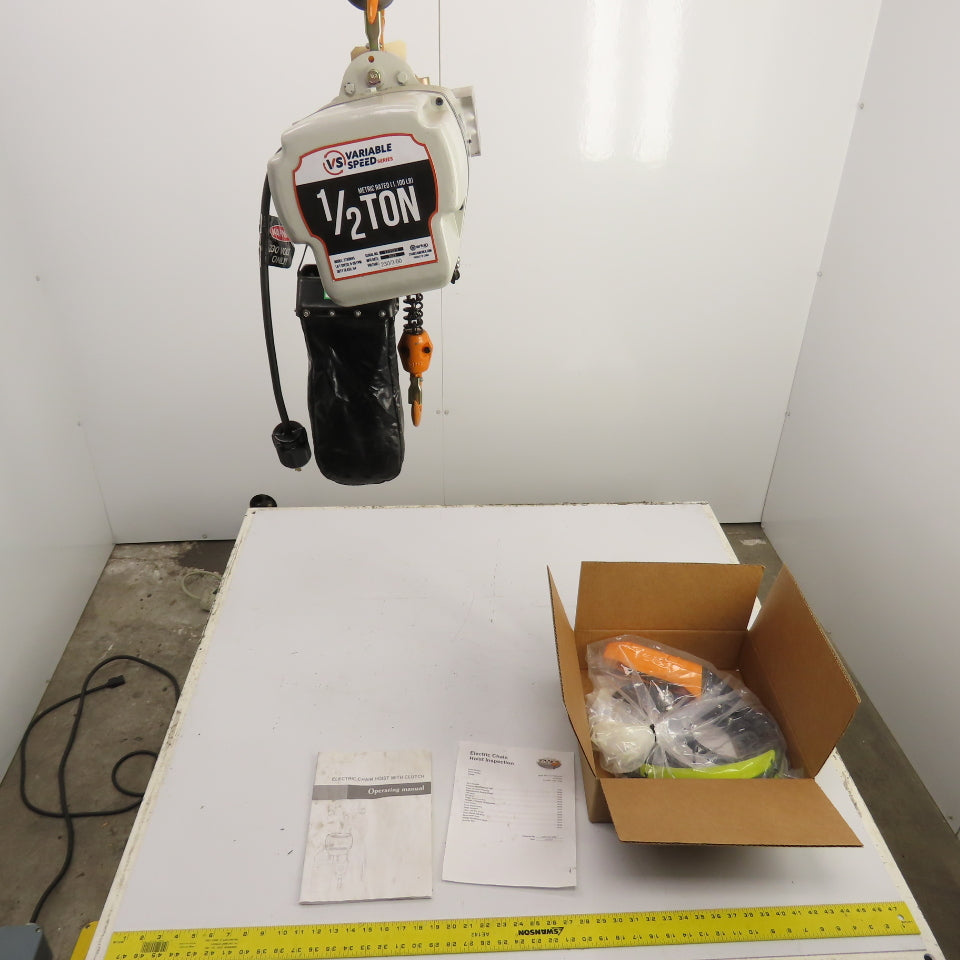 Starke STK05VS 1/2 Ton Electric Chain Hoist 20' Lift 8-26FPM Variable ...