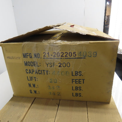Black Bear YSF-200 2 Ton 4000lb Electric Chain Hoist 115V 8FPM W/Wireless Remote