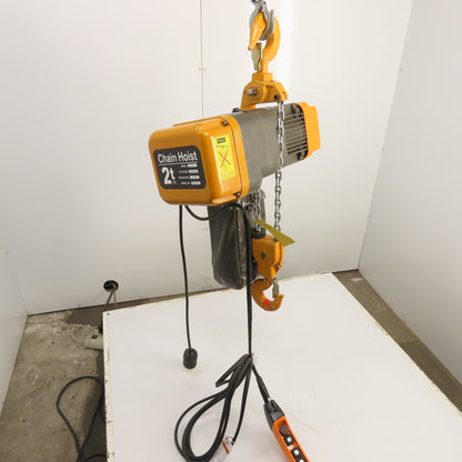 EQ 02-02 2 Ton 4000LB Electric Chain Hoist 1.5kW 460V 20' Lift (Rayvanbo Style)