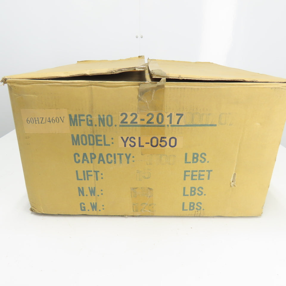Black Bear YSL-050 1/2 Ton 1000lb Electric Chain Hoist 230/460V 3Ph 26FPM NEW
