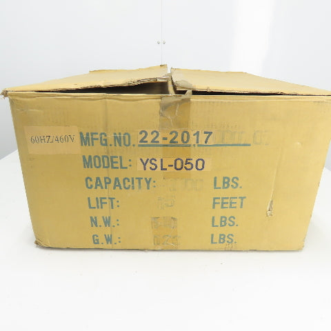 Black Bear YSL-050 1/2 Ton 1000lb Electric Chain Hoist 230/460V 3Ph 26FPM NEW