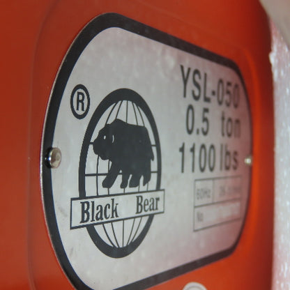 Black Bear YSL-050 1/2 Ton 1000lb Electric Chain Hoist 230/460V 3Ph 26FPM NEW