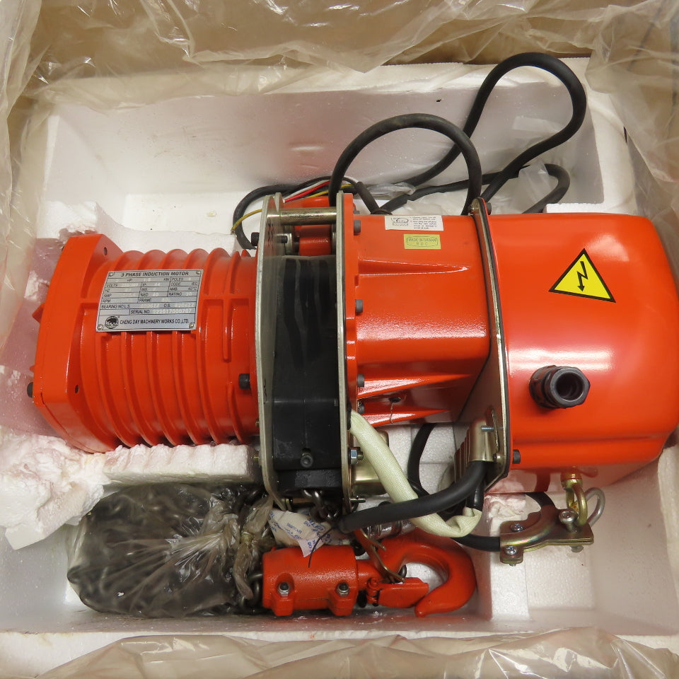 Black Bear YSL-050 1/2 Ton 1000lb Electric Chain Hoist 230/460V 3Ph 26FPM NEW