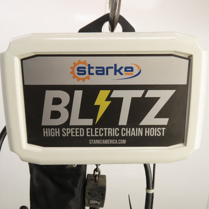 Starke 1/4 Ton 500LB 2-Speed Electric Chain Hoist 20' Lift 36/8FPM 460V FAST