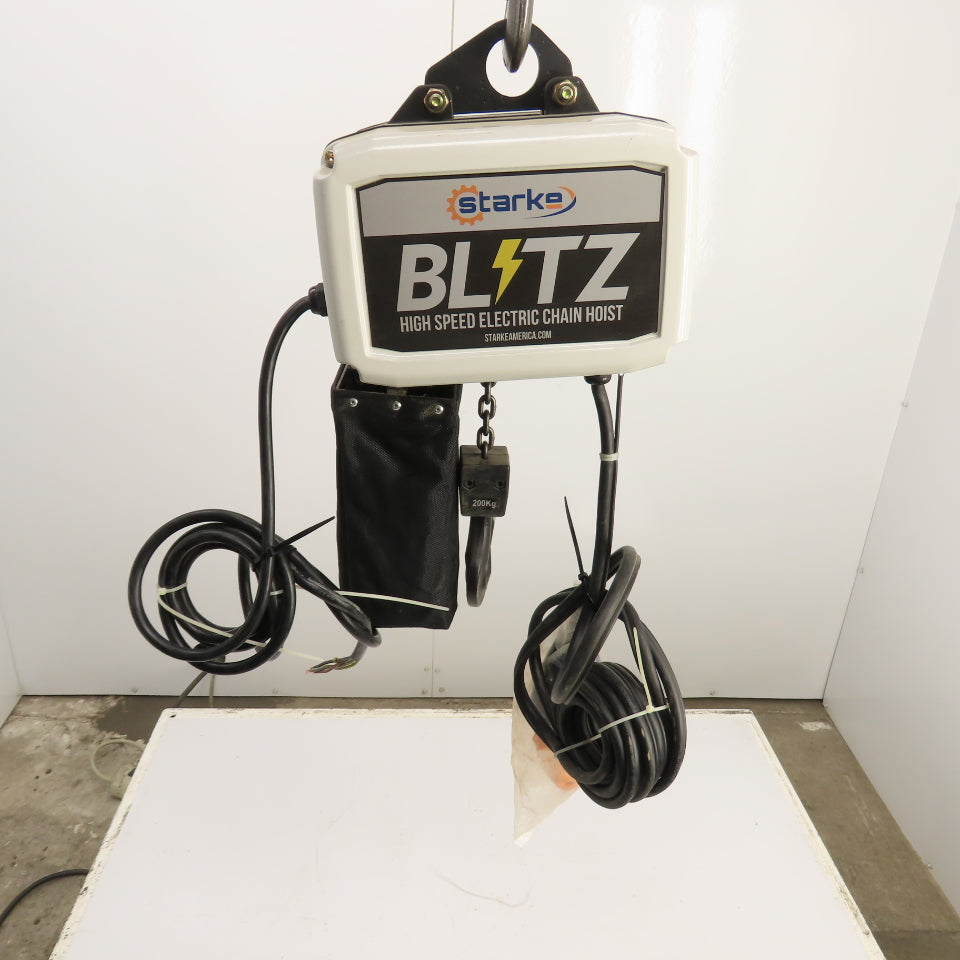 Starke 1/4 Ton 500LB 2-Speed Electric Chain Hoist 20' Lift 36/8FPM 460V FAST