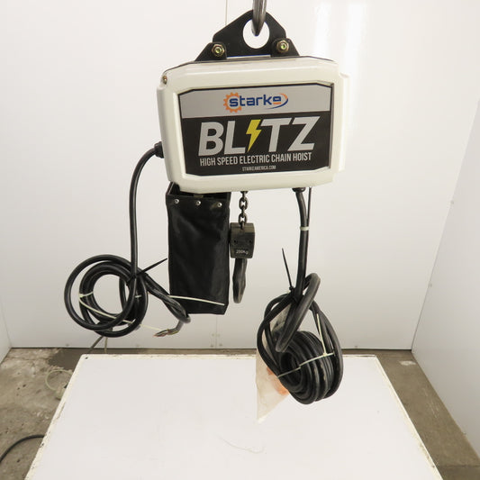 Starke 1/4 Ton 500LB 2-Speed Electric Chain Hoist 20' Lift 36/8FPM 460V FAST