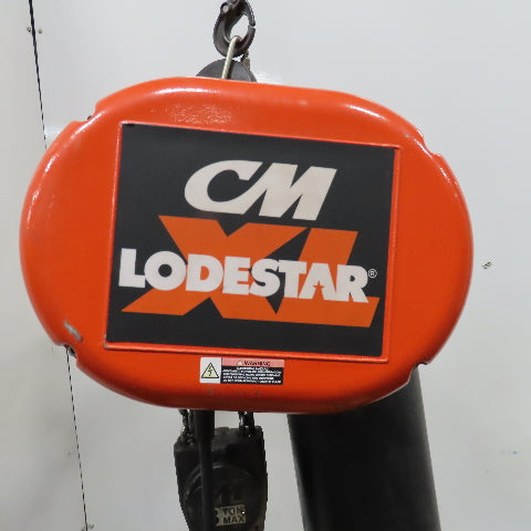 CM 5209H Lodestar XL 3 Ton Electric Hoist 20' Lift 460V 3Ph 15FPM