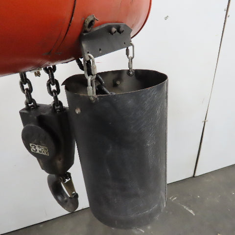 CM 5209H Lodestar XL 3 Ton Electric Hoist 20' Lift 460V 3Ph 15FPM