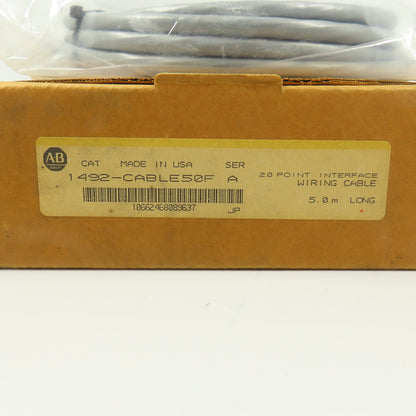 Allen Bradley 1492-CABLE50F Ser A 20 Point Interface Wiring Cable 5.0 m Long NEW