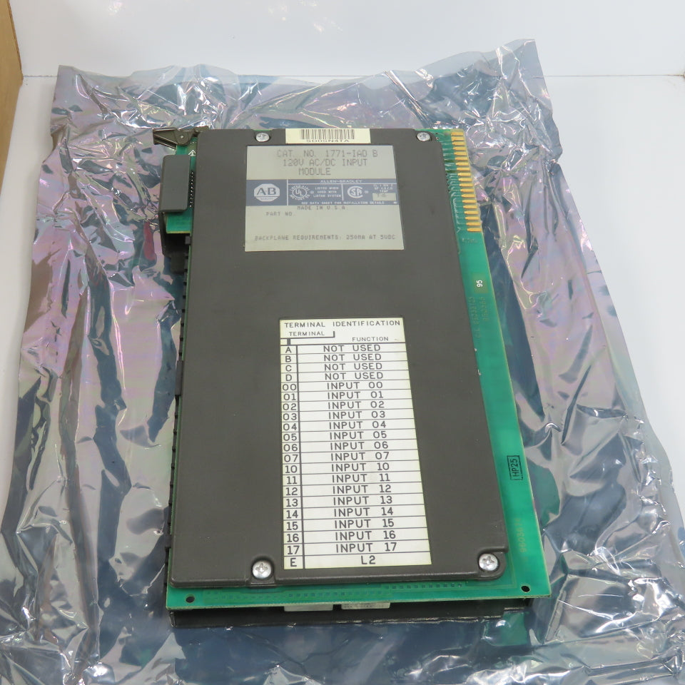 Allen Bradley 1771-IAD Ser B AC/DC Input Module 120V W/Terminal Strip Very Clean