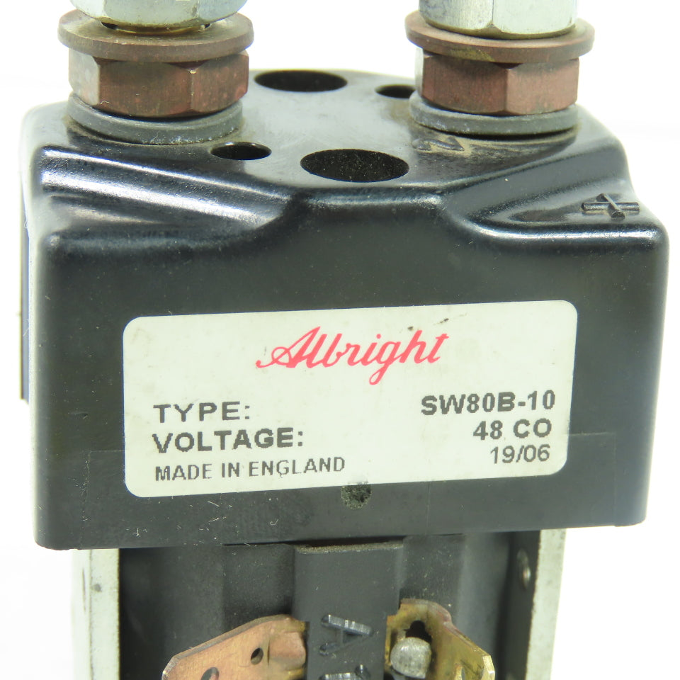 Albright SW80B-10 Single-Acting Solenoid Contactor 48V Continuous
